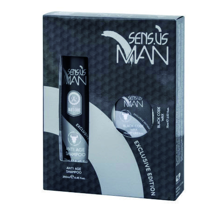 Сенсус 30644 Sensus Kit Anti-Age Man 1 Anti-Age Shampoo 250 ml + 1 Black Code Wax 75 ml